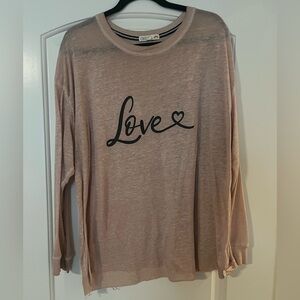 Women’s long sleeved Love shirt 1X